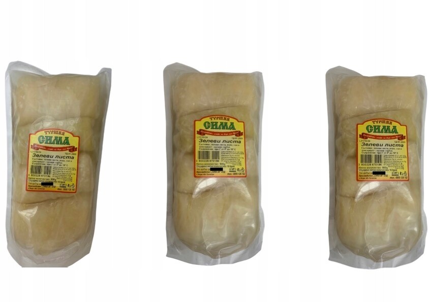 Kysané zelí Listy připravené pro dolmy/holubičky Bulharské „Zelevi Lista“