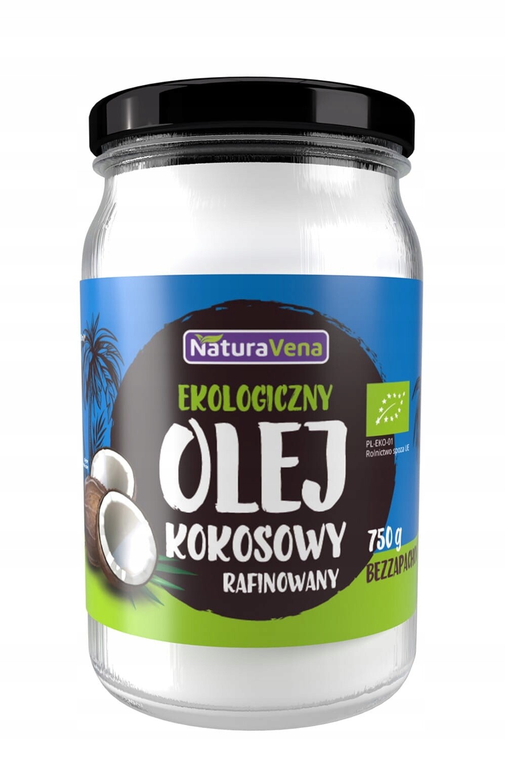 Rafinovaný Kokosový Olej Bio 750 g Naturavena