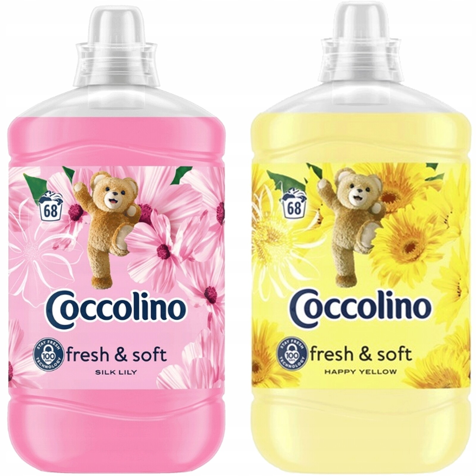 Coccolino Creations sada Hedvábná lilie a veselá žlutá 1,7 l x 2 MIX 3,4 l