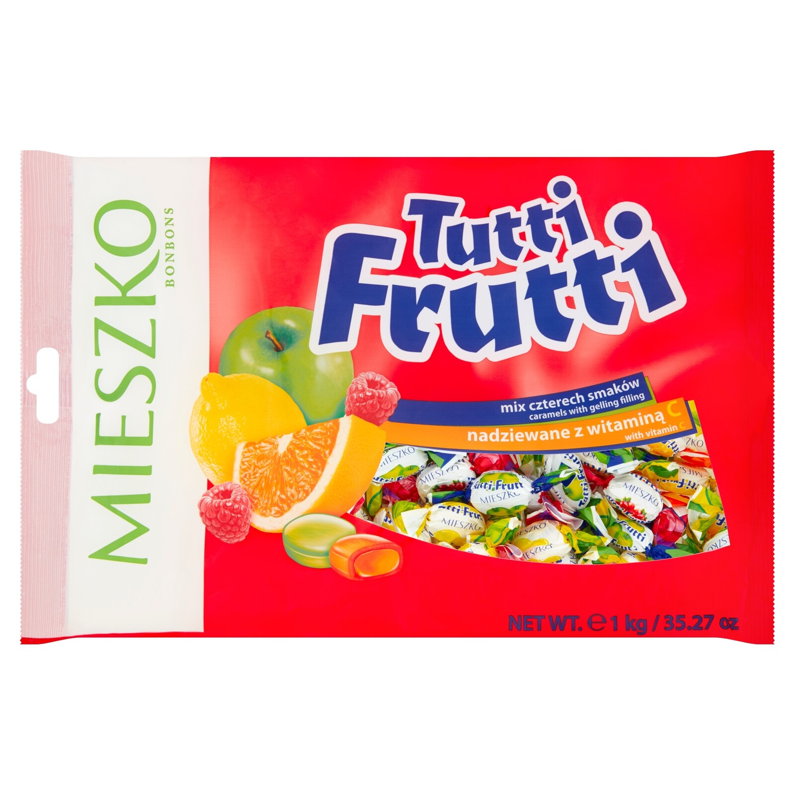 Bonbóny Mieszko Tutti Frutti 4 Příchutě 1 kg.