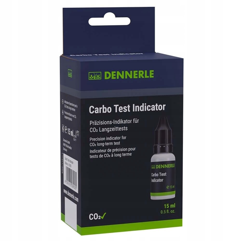 Indikátorová Kapalina Pro Testování CO2 Akvárií Činidlo Indikátor 15 ML Dennerle