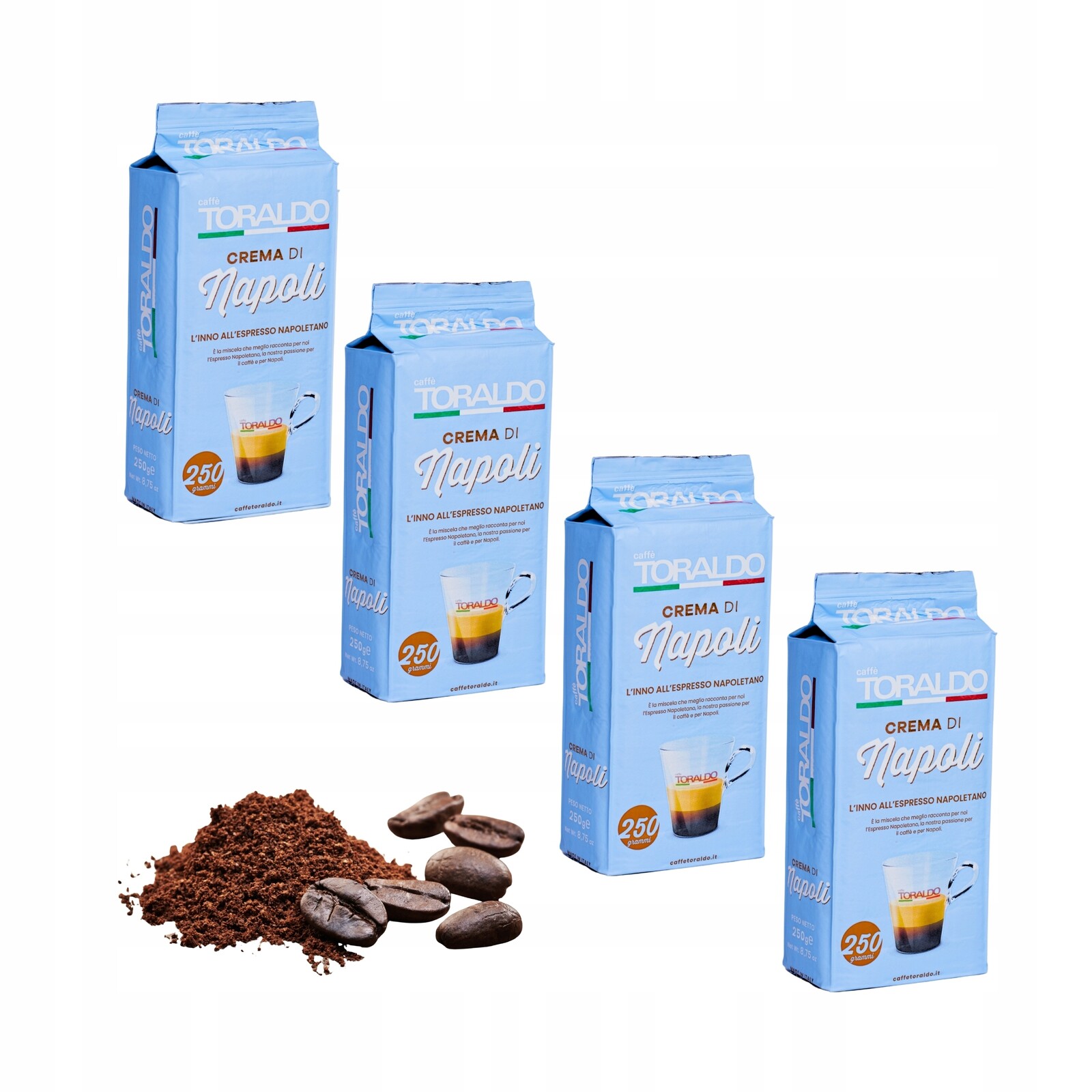 Italská Mletá Káva Toraldo Creama DI Napoli 4x250g Přímo Z Itálie