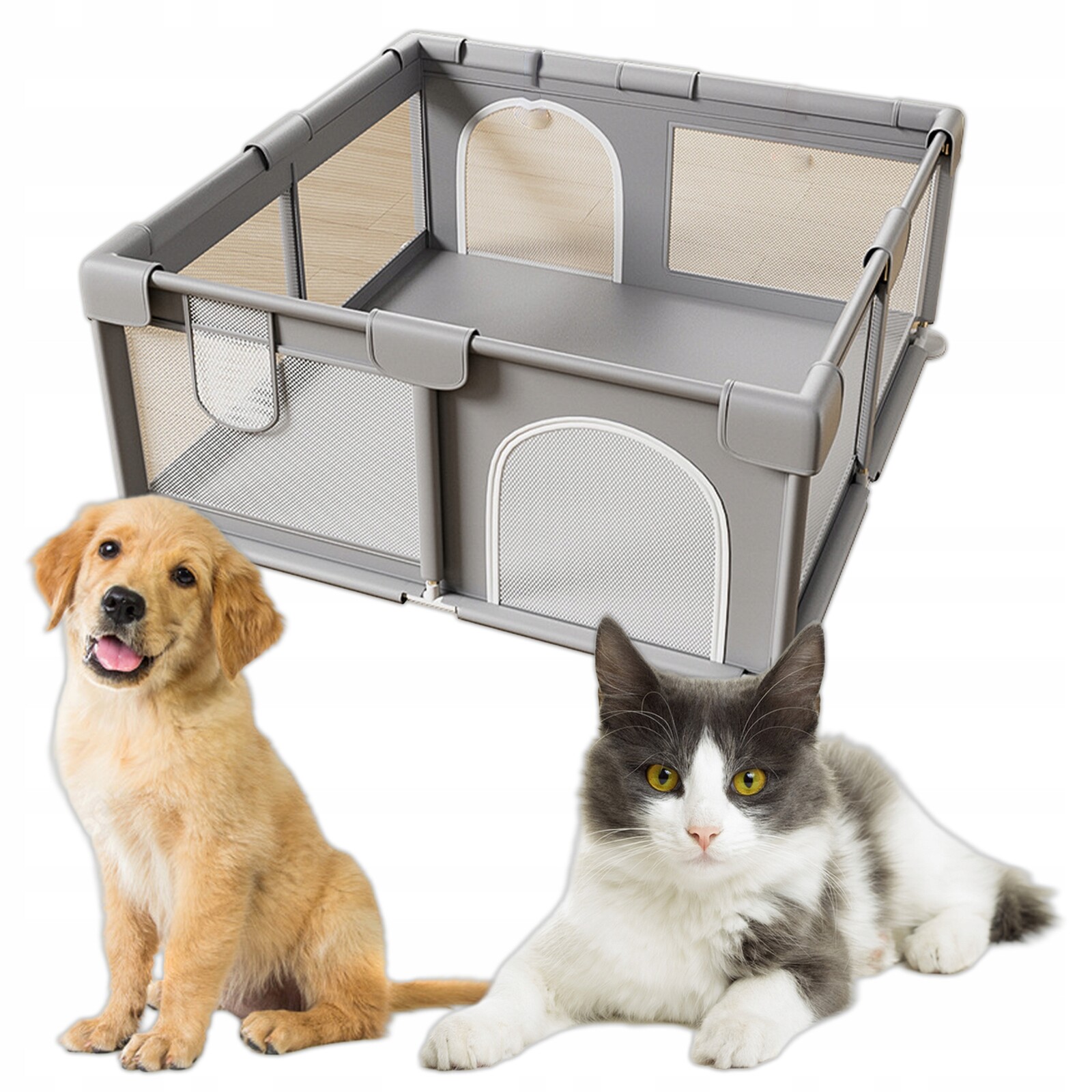 Kotec Pro Zvířata Psů 130 cm Velká Ohrada Výběh Klec Pohodlná