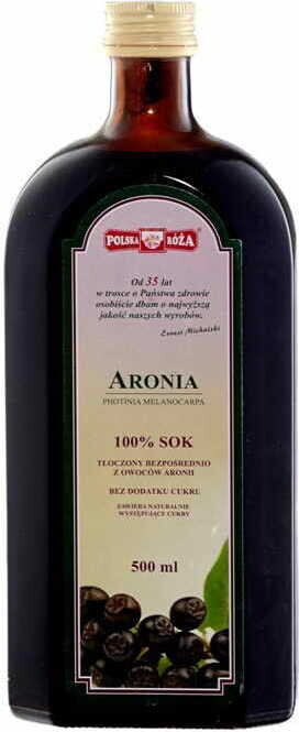 Aronia šťáva 100% bez cukru 500 ml Polská rožeň