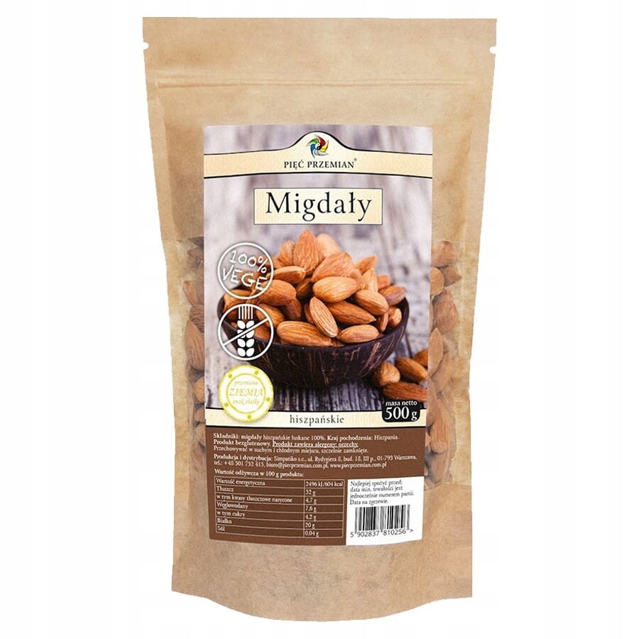 Mandle loupané Pięć Przemian, 500 g