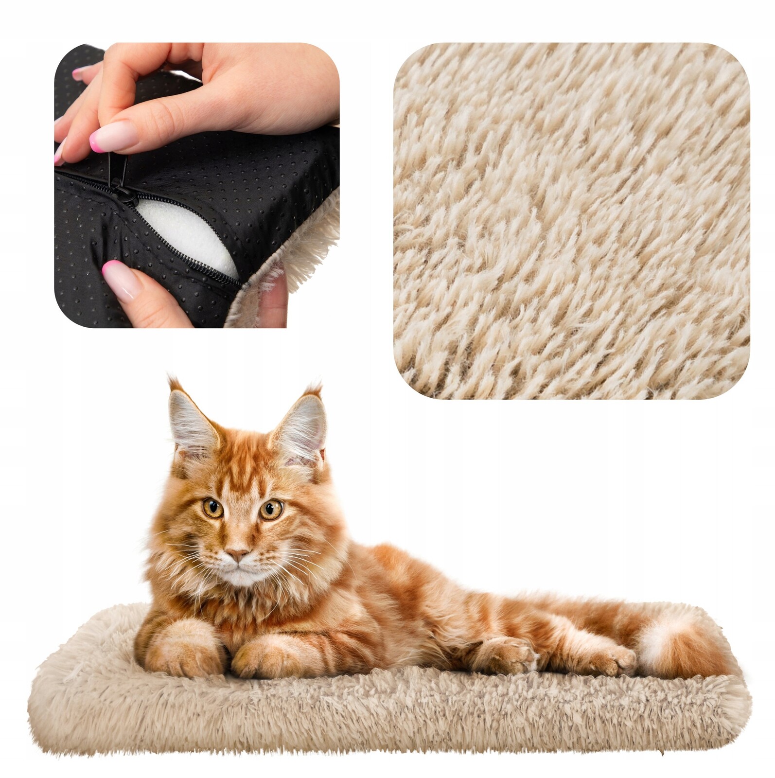 Pelíšek pro kočky na parapet 50x25 cm Parapetník Matrace Protiskluzová