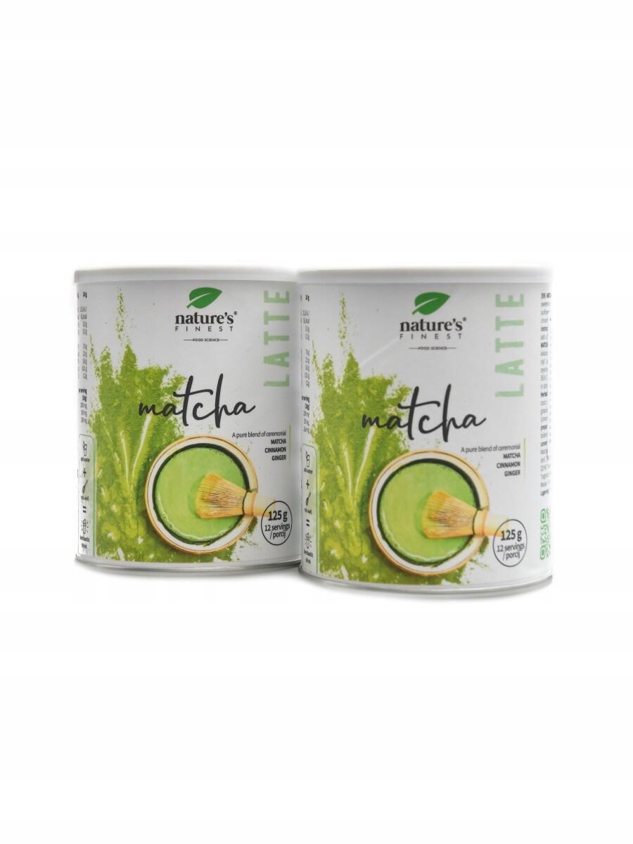 Natures Finest Matcha latte Bio 2 x 125 g ekonomy pack