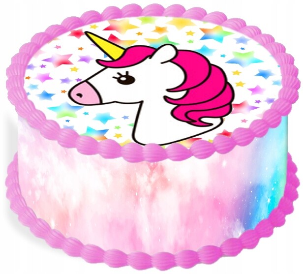 Dekorace Jídelní oplatek 20 cm Jednorožec Unicorn Narozeniny