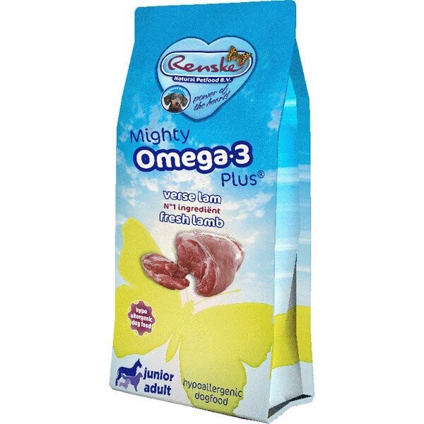 Renske Dog Mighty Omega-3 Plus čerstvé jehněčí krmivo suché 15 kg