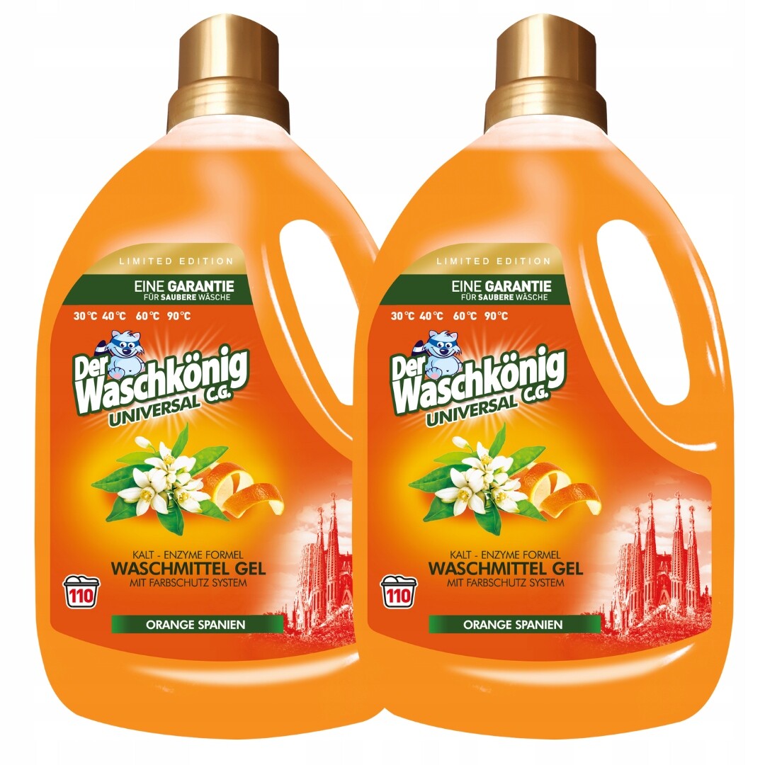 Waschkonig Gel na praní Pomerančová vůně Španělsko 6.61 l 220 pr