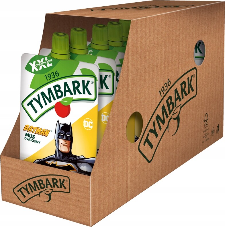 Tymbark Mus Batman víceplodý Jablko Banán Černý rybíz 10 x 170 g