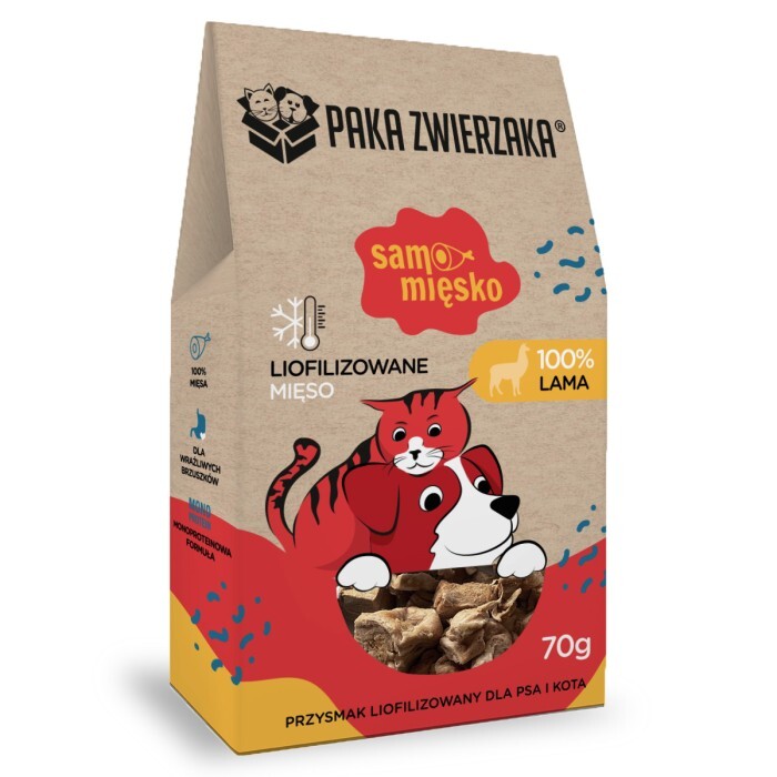 Paka Zwierzaka Pamlsek Samo Maso Lama 70 g