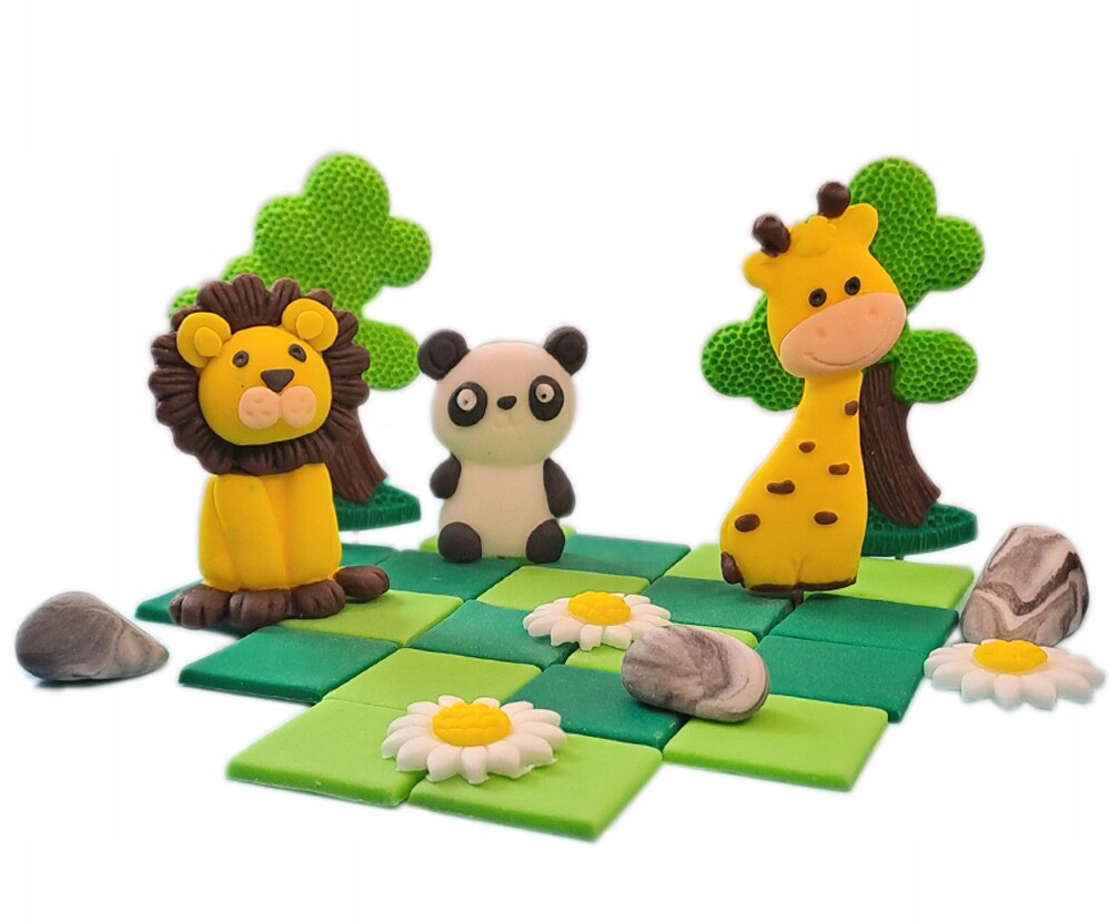 Sada na dort Safari lev, žirafa, panda doplňky /SAF3