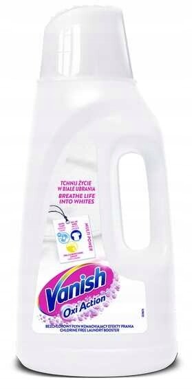 Tekutý odstraňovač skvrn Vanish Oxi Action White na bílé tkaniny