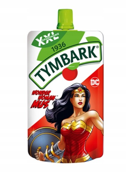 Tymbark Mus Wonder Woman Jablko Banán Jahoda Černý rybíz 10 x 170 g