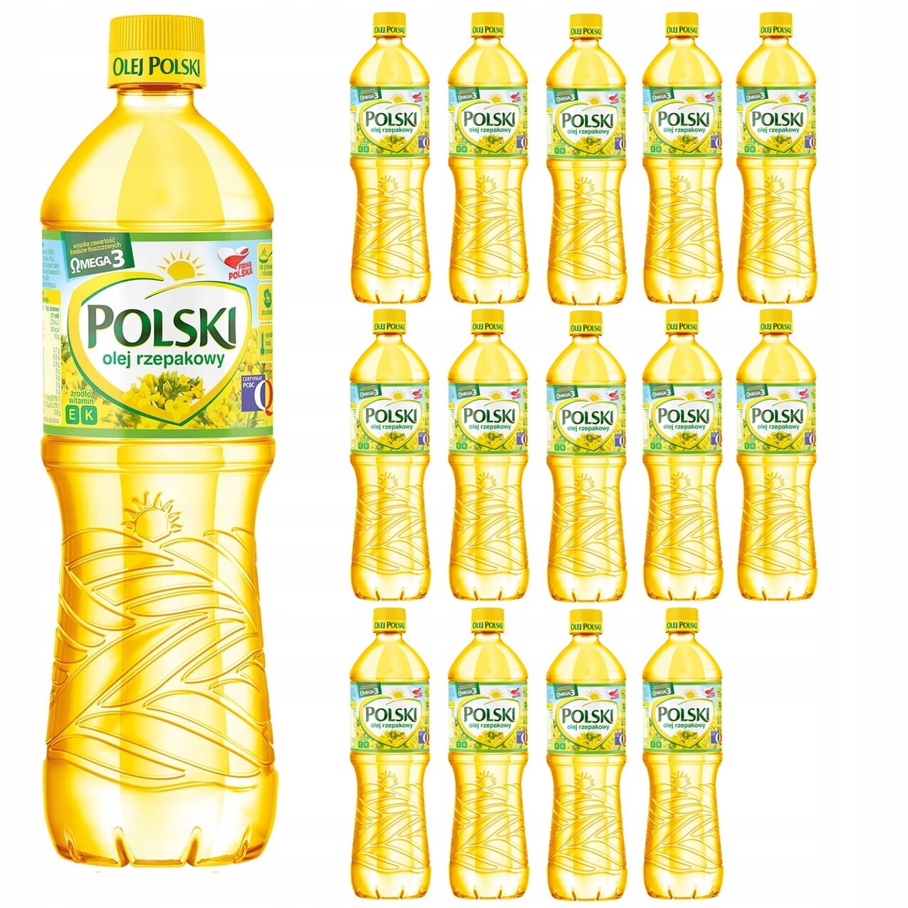 Polský řepkový olej s omega 3, sada 15 x 1 litr