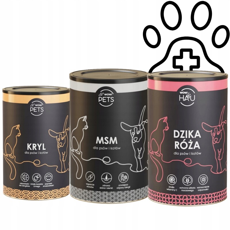 Sada doplňků pro psa/kočku 7+ Kryl, Msm, Šípková Růže (senior Care)