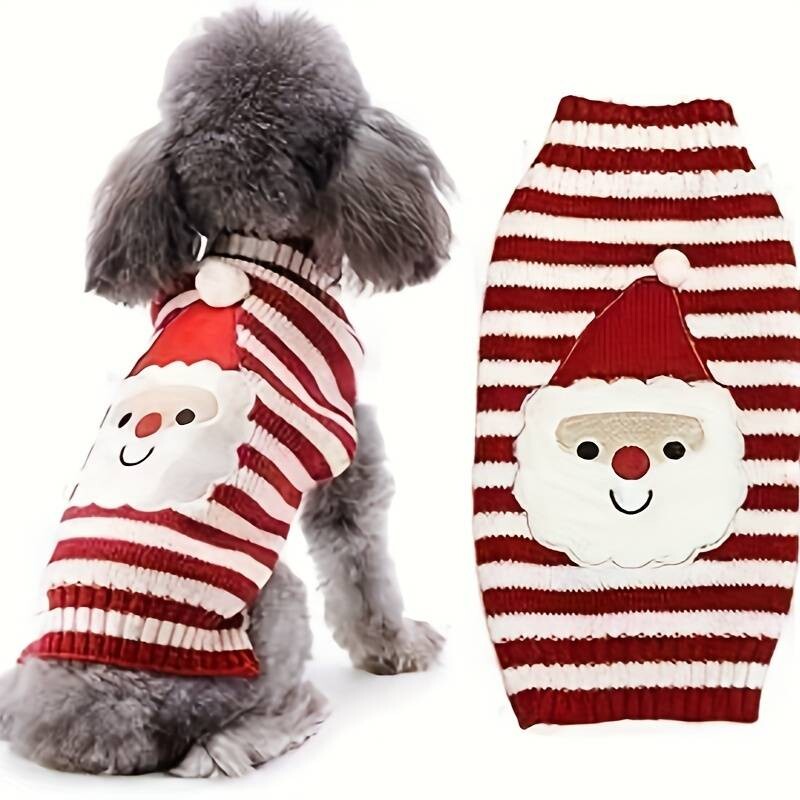 Vánoční Svetr Pro Psa S Proužky Mikuláš Hello Moon XL