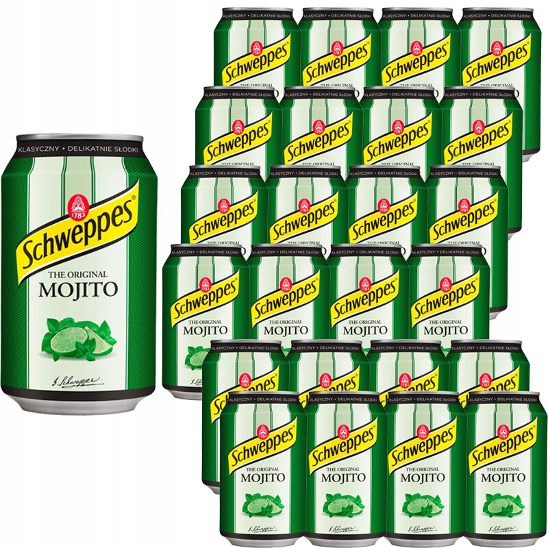 Schweppes Mojito Sycený nápoj 330 ml x 24 kusů