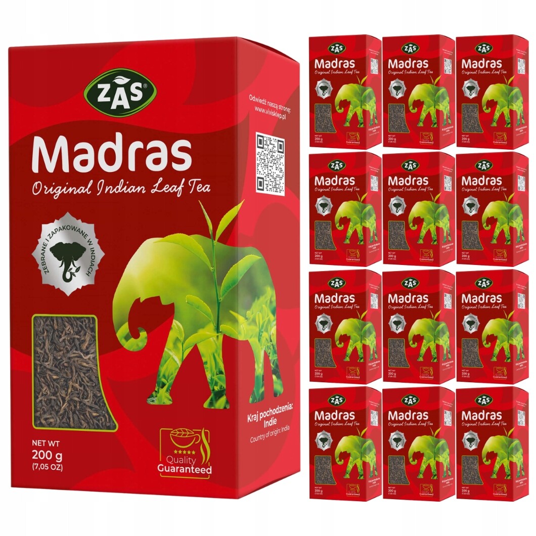 Zas Čaj černý Madras listový 80 g x 12 kusů