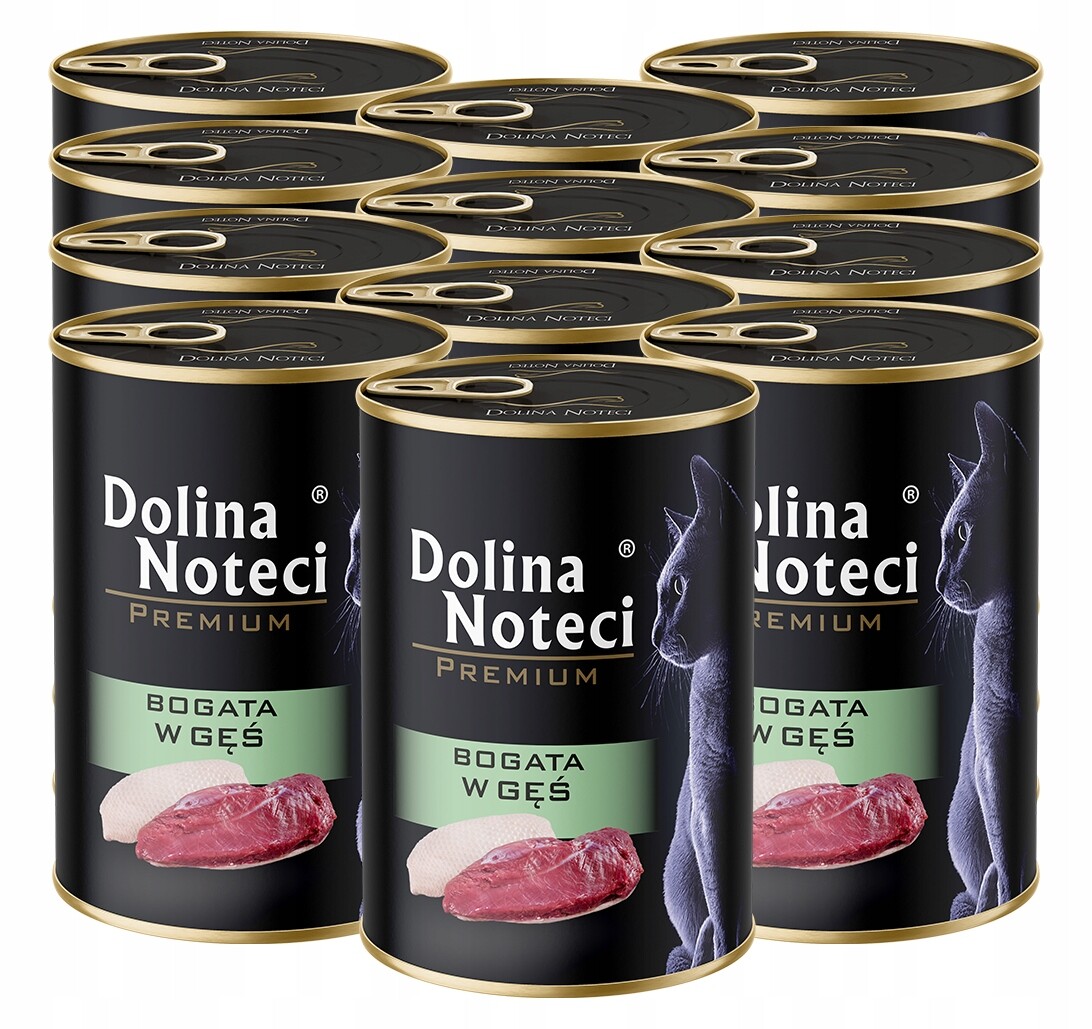 Dolina Noteci Premium Krmivo mokré pro kočky konzerva Set 12x400g Husa