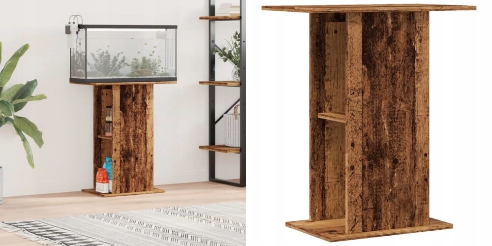 36x60, Skříňka pod akvárium, staré dřevo, 5 cm, 5x72