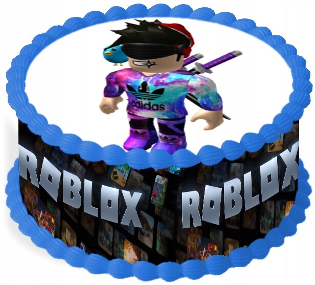 Oplatek na dort Dekorace Jídelna 20 cm Roblox Narozeniny Party Hra