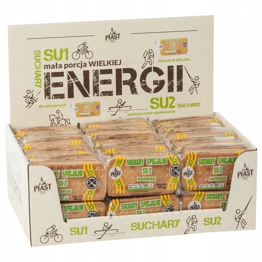 Suchary speciální vojenské survivalové Piast SU-2 90g Display 30 balení