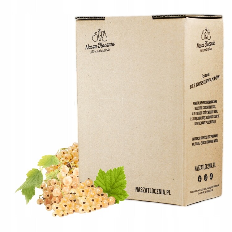 Šťáva lisovaná z bílého rybízu 3 l