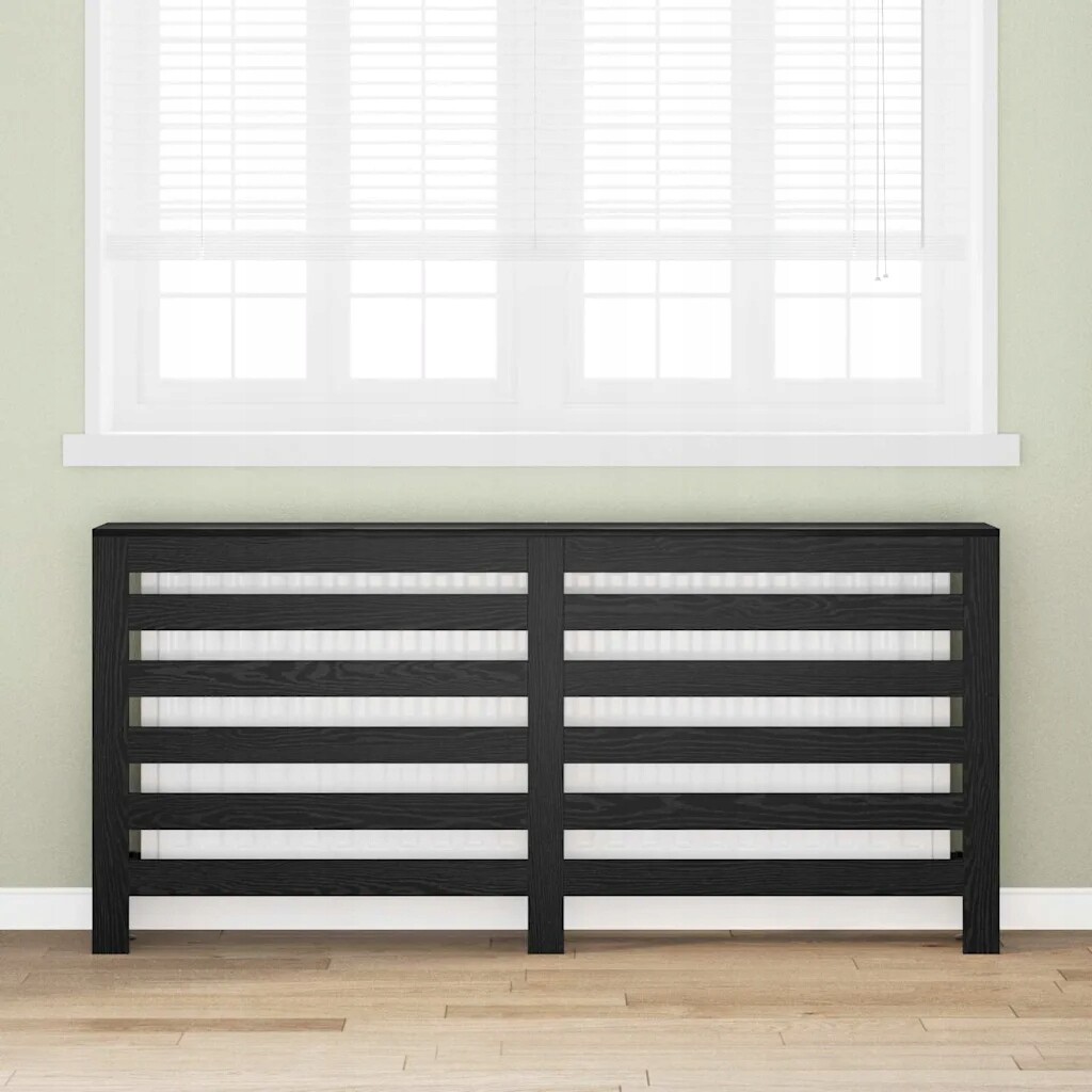 vidaXL Kryt na radiátor černý dub 175x20x82 cm, inženýrské dřevo