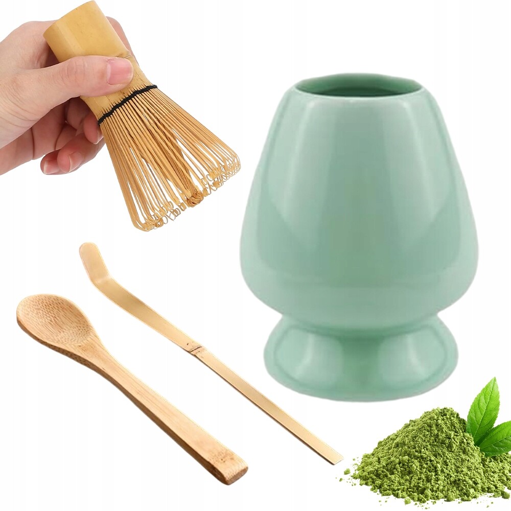 4V1 Sada Matcha Chasen Chashaku Matchawan Bambusová metlička na čaj