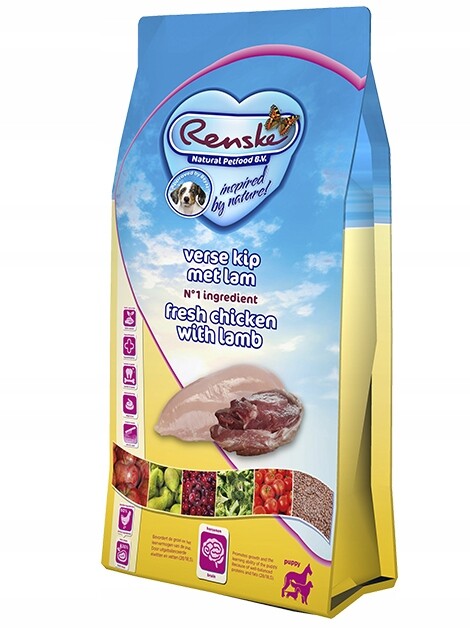 Renske Puppy čerstvé kuře a jehněčí krmivo suché 12 kg