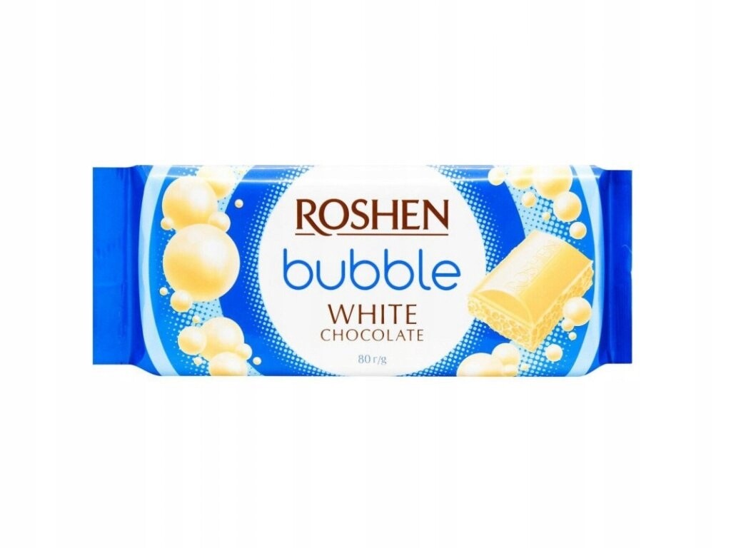Roshen Bubble Bílá čokoláda 80 g x 20 kusů