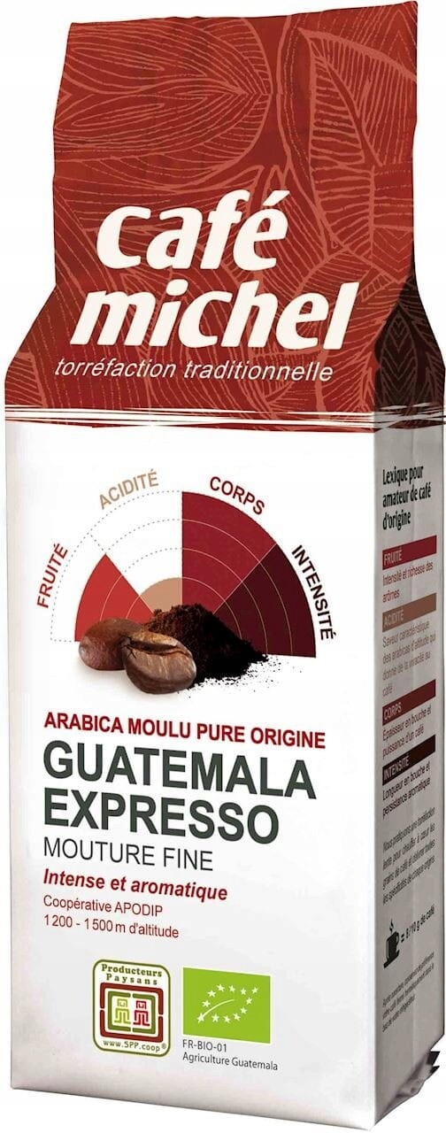 Mletá káva arabica espresso Guatemala Fair Trade Bio 250 g Cafe Michel