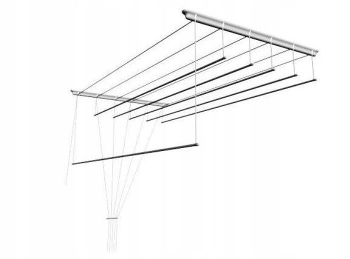 Sušák 6 Tyčí 160 CM Bílý Odolný Stylový