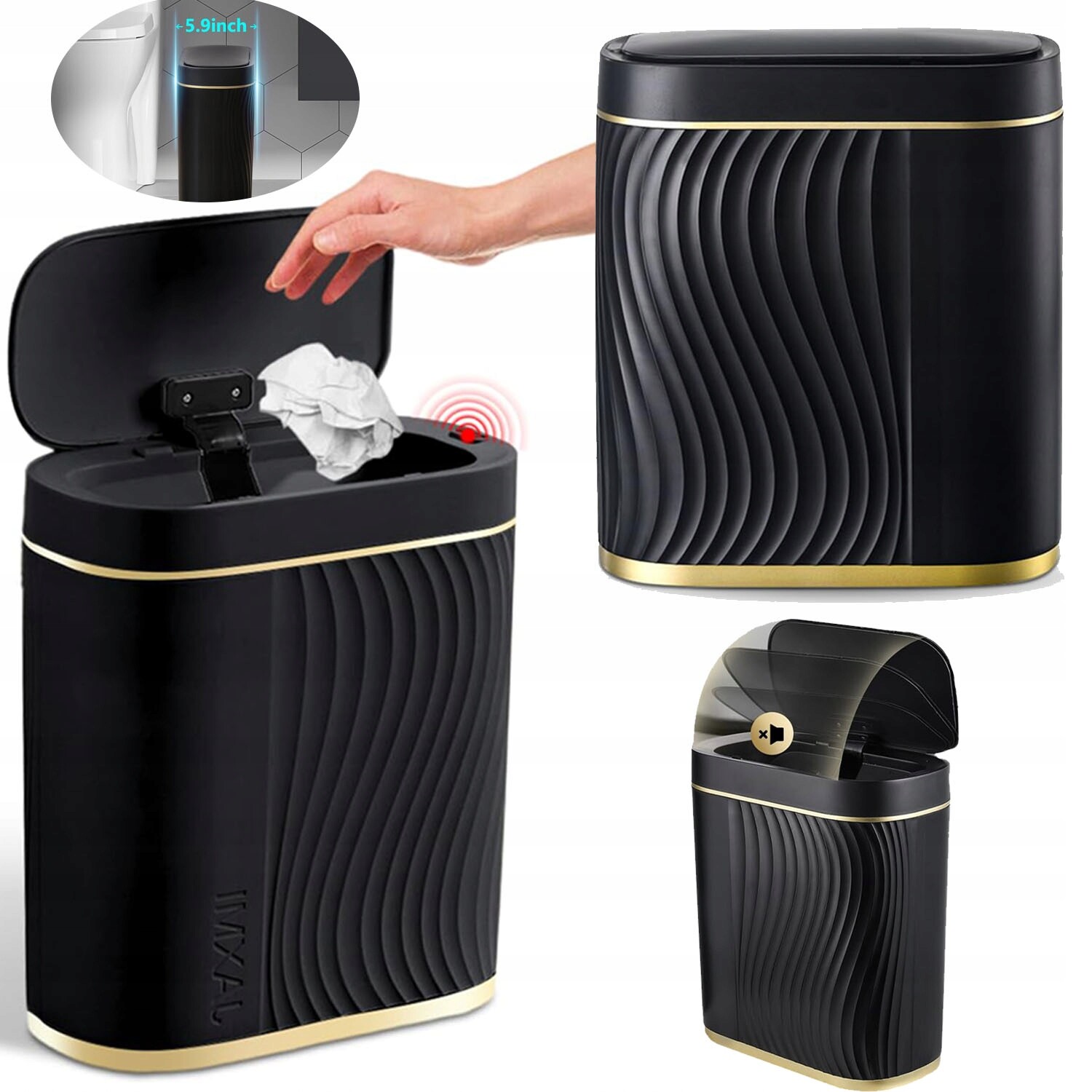 Koš s pohybovým senzorem 8 l Voděodolný Bez zápachu Pro malé místnosti