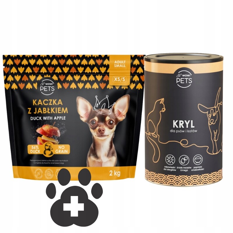 Krmivo pro psy Kachna s jablkem Xs/s Krylova moučka 130 g zdravý pes