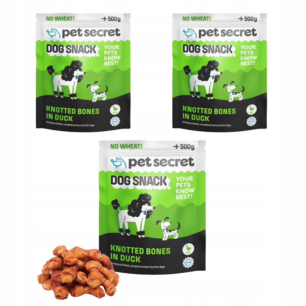 2+1 Kostky v kachně 500 g, psí pamlsek Pet Secret