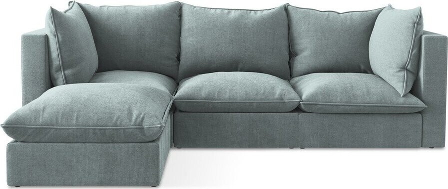 Modrá rohová pohovka (levý roh/s lenoškou) Manao – Makamii