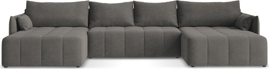 Tmavě šedá rozkládací/s úložným prostorem rohová pohovka (do