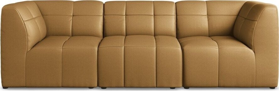 Hnědá pohovka z imitace kůže 255 cm Aloha – Makamii