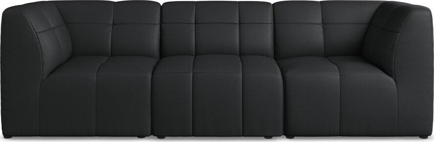 Černá pohovka z imitace kůže 255 cm Aloha – Makamii