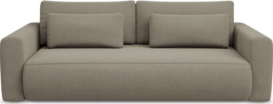 Světle hnědá rozkládací/s úložným prostorem pohovka 238 cm Kapua – Makamii