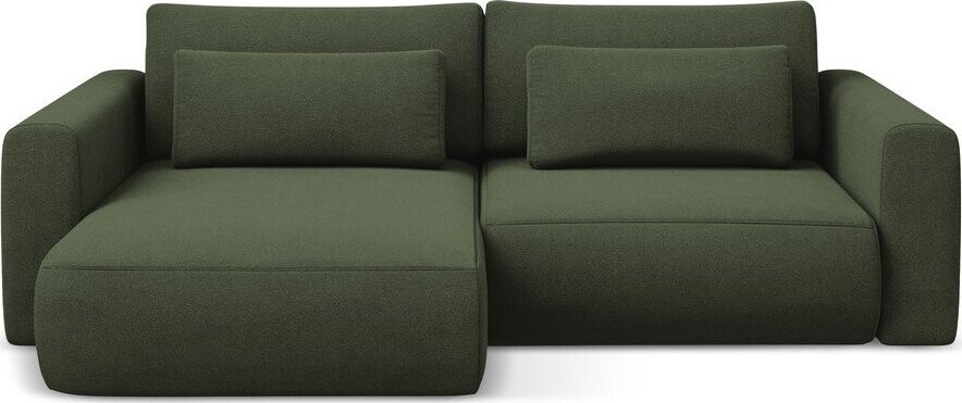 Khaki rozkládací/s úložným prostorem rohová pohovka (levý roh/s lenoškou) Kapua – Makamii