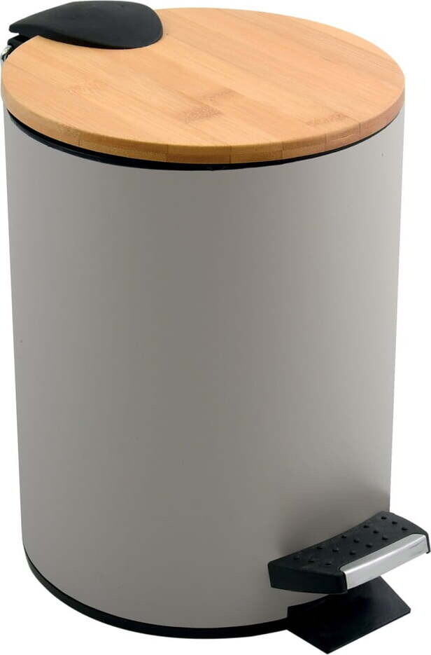 Taupe nášlapný ocelový odpadkový koš 3 l Adonis – Spirella