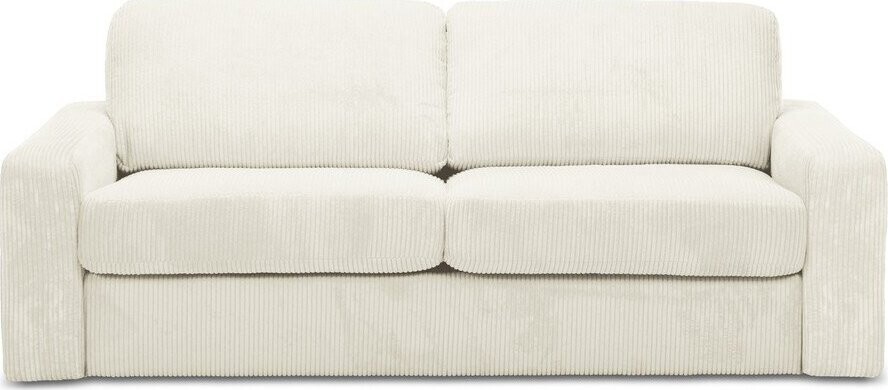 Béžová manšestrová rozkládací pohovka 195 cm Nona – Makamii