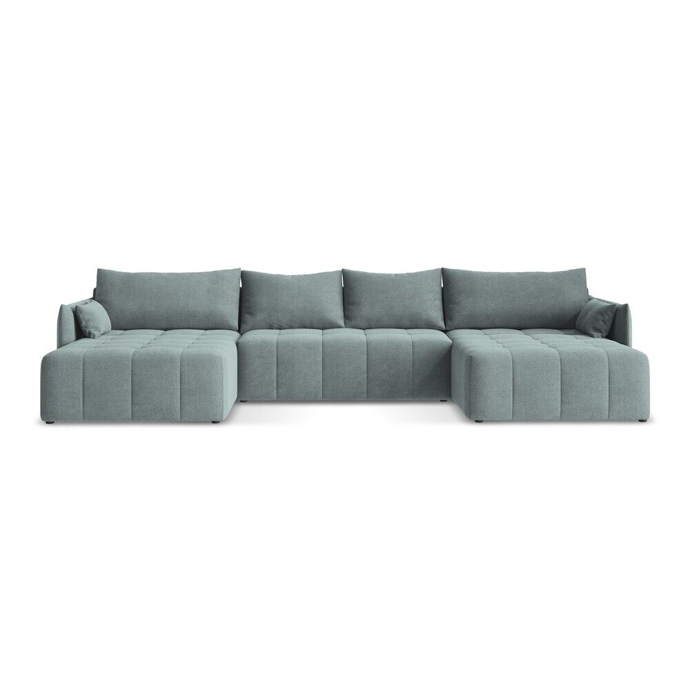 Modrá rozkládací/s úložným prostorem rohová pohovka (do