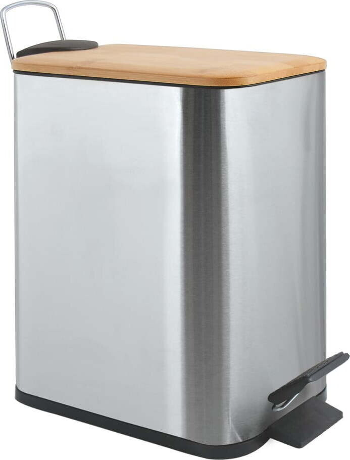 Nášlapný ocelový odpadkový koš v matně stříbrné barvě 5 l Erik – Spirella