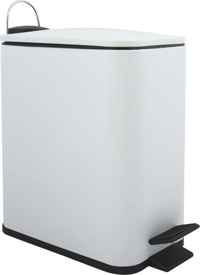 Matně bílý nášlapný ocelový odpadkový koš 5 l Erik – Spirella