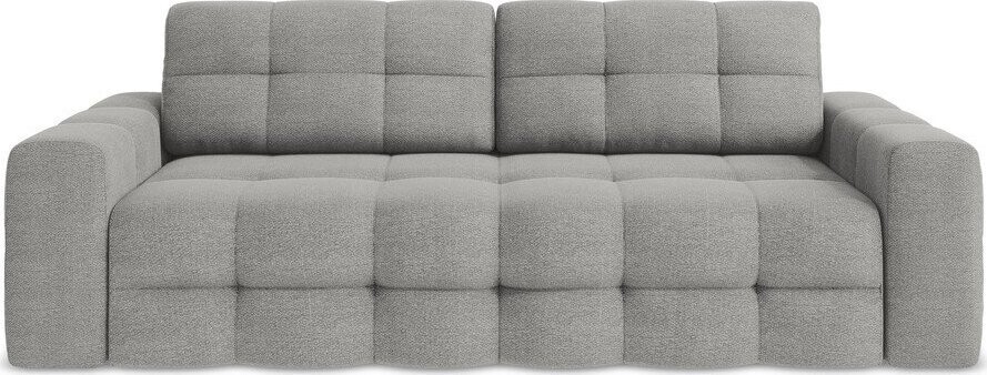 Šedá rozkládací pohovka z textilie bouclé 255 cm Milu – Makamii